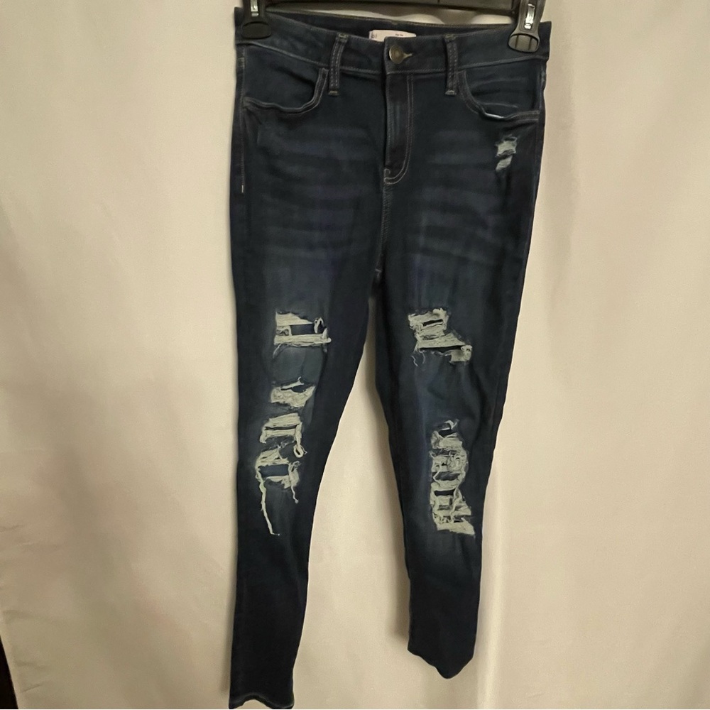 SO Blue Skinny Distressed Jeans